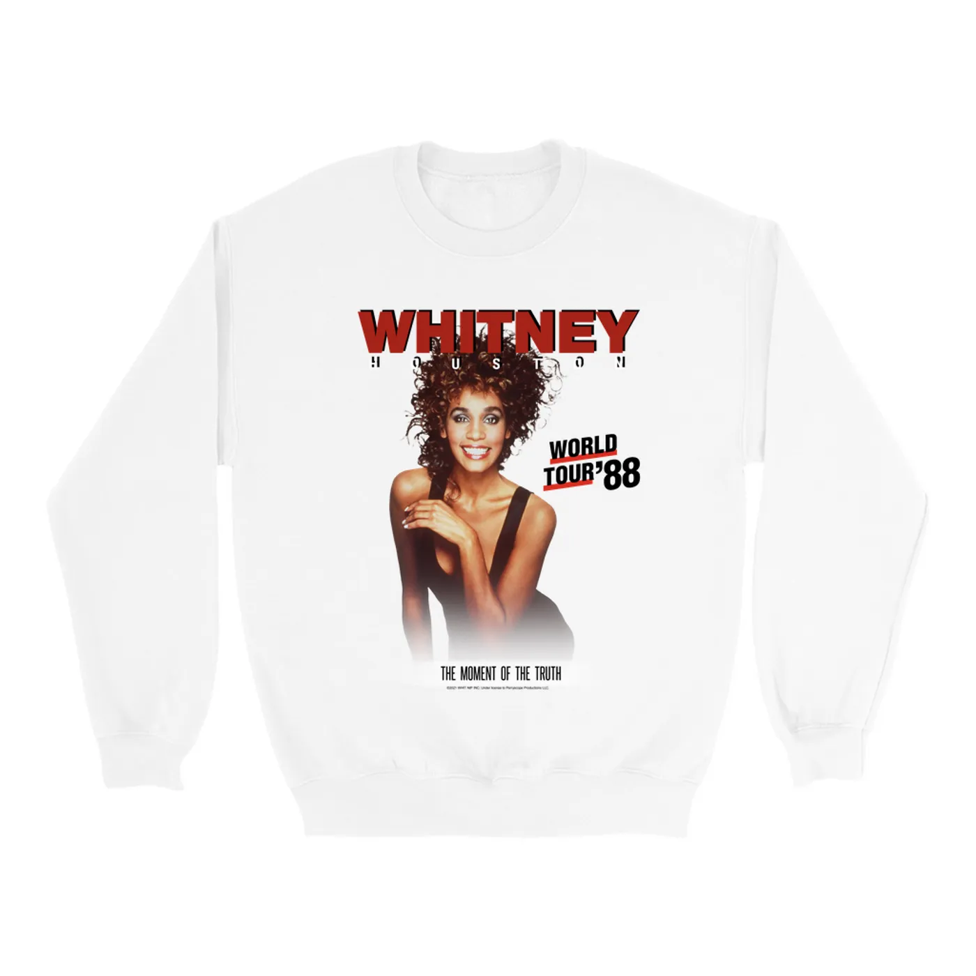 Whitney Houston Sweatshirt | 1988 World Tour Poster Image Whitney Houston Sweatshirt (Merchbar Exclusive)