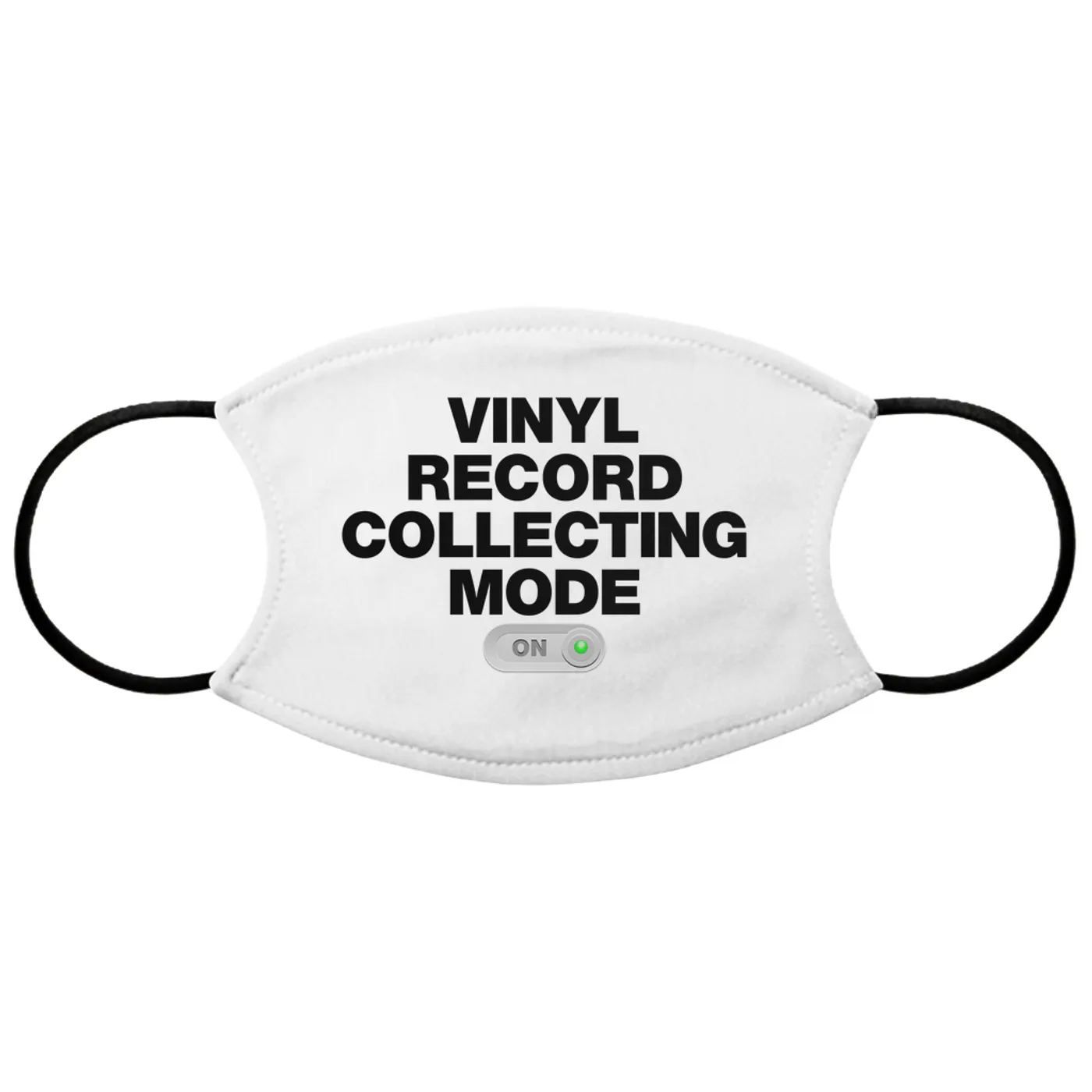 Merchbar Music Life Face Mask | Vinyl Record Collecting Mode On Merchbar Music Life Face Mask