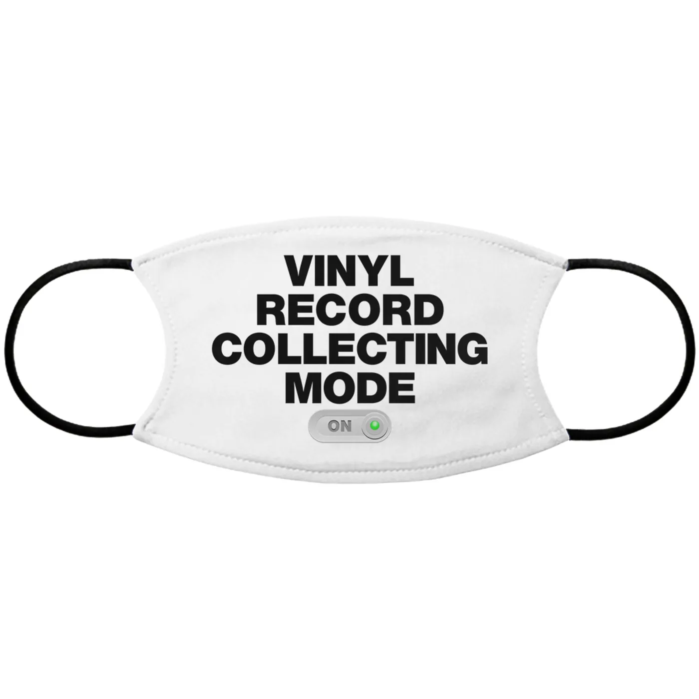 Merchbar Music Life Face Mask | Vinyl Record Collecting Mode On Merchbar Music Life Face Mask