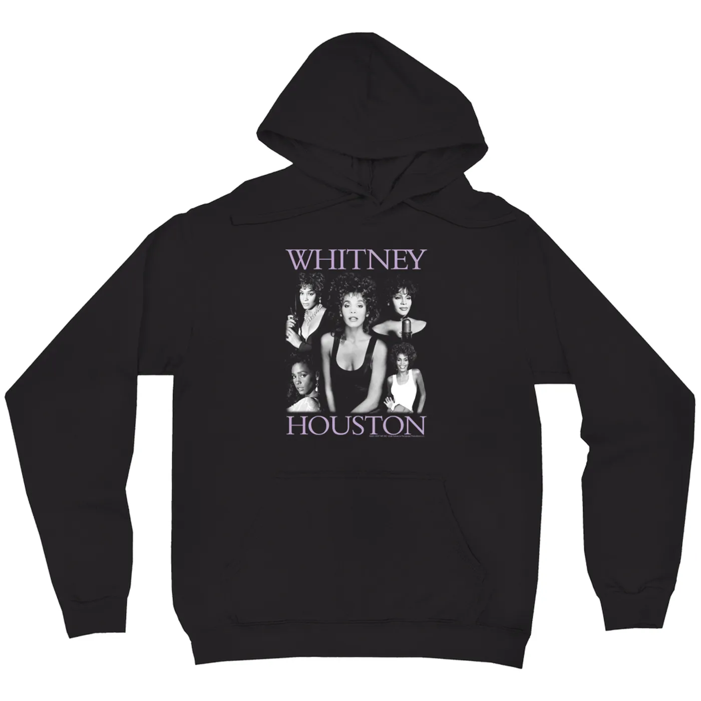 Whitney Houston Hoodie | Whitney Houston Purple Photo Collage Design Whitney Houston Hoodie