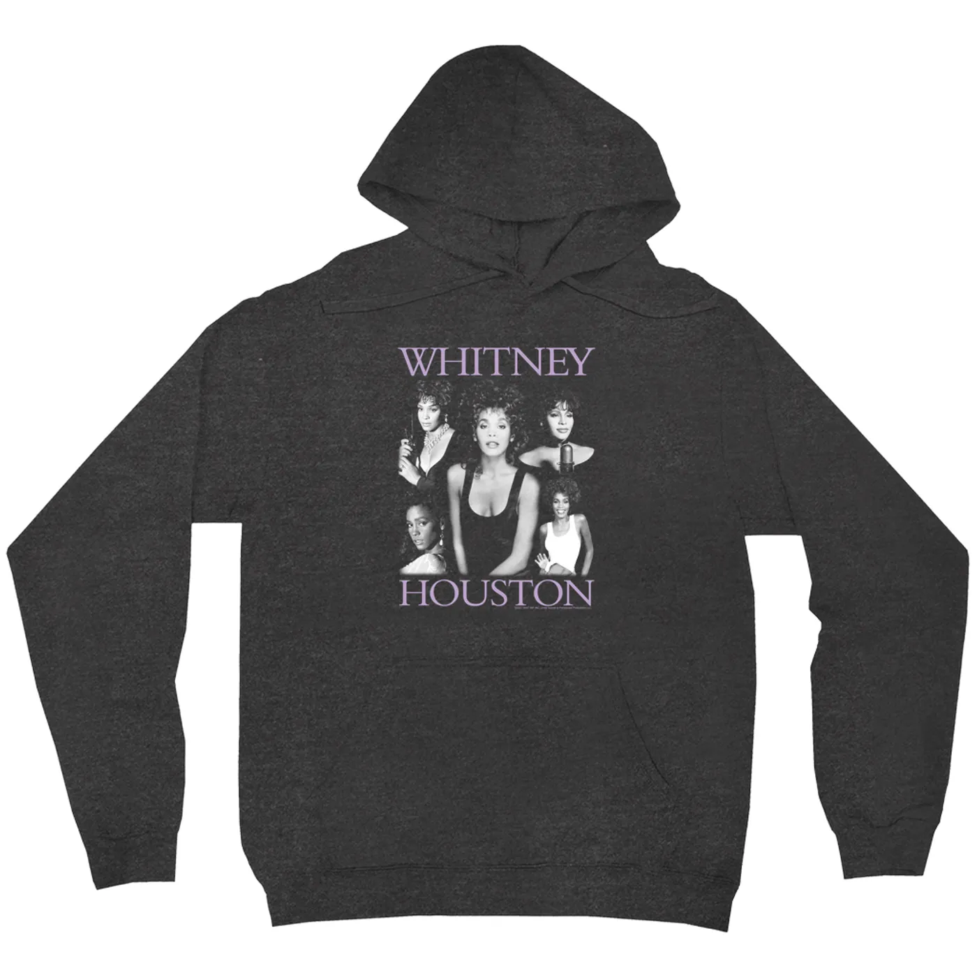 Whitney Houston Hoodie | Whitney Houston Purple Photo Collage Design Whitney Houston Hoodie