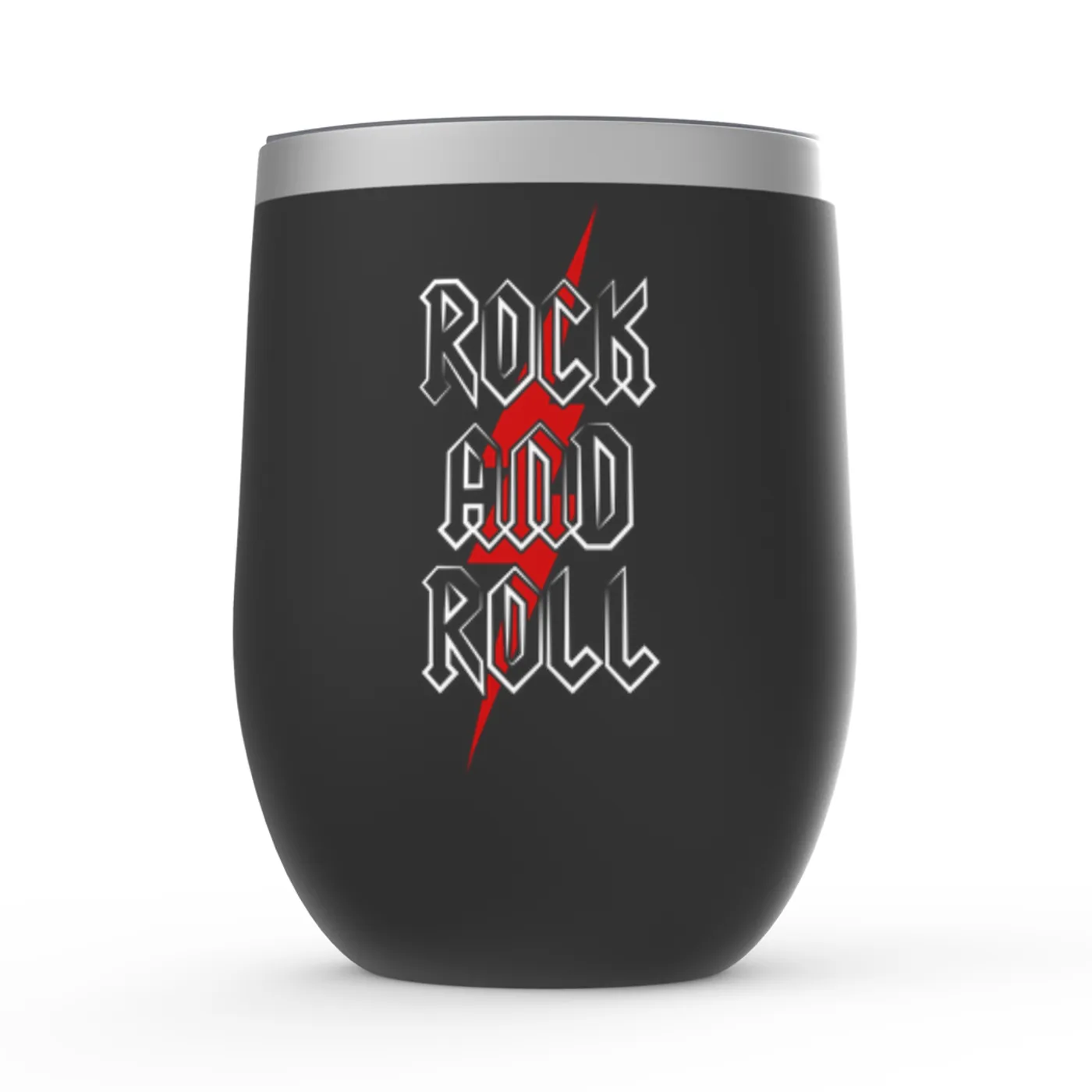 Merchbar Music Life Wine Tumbler | Rock n' Roll Bolt Merchbar Music Life Stemless Wine Tumbler