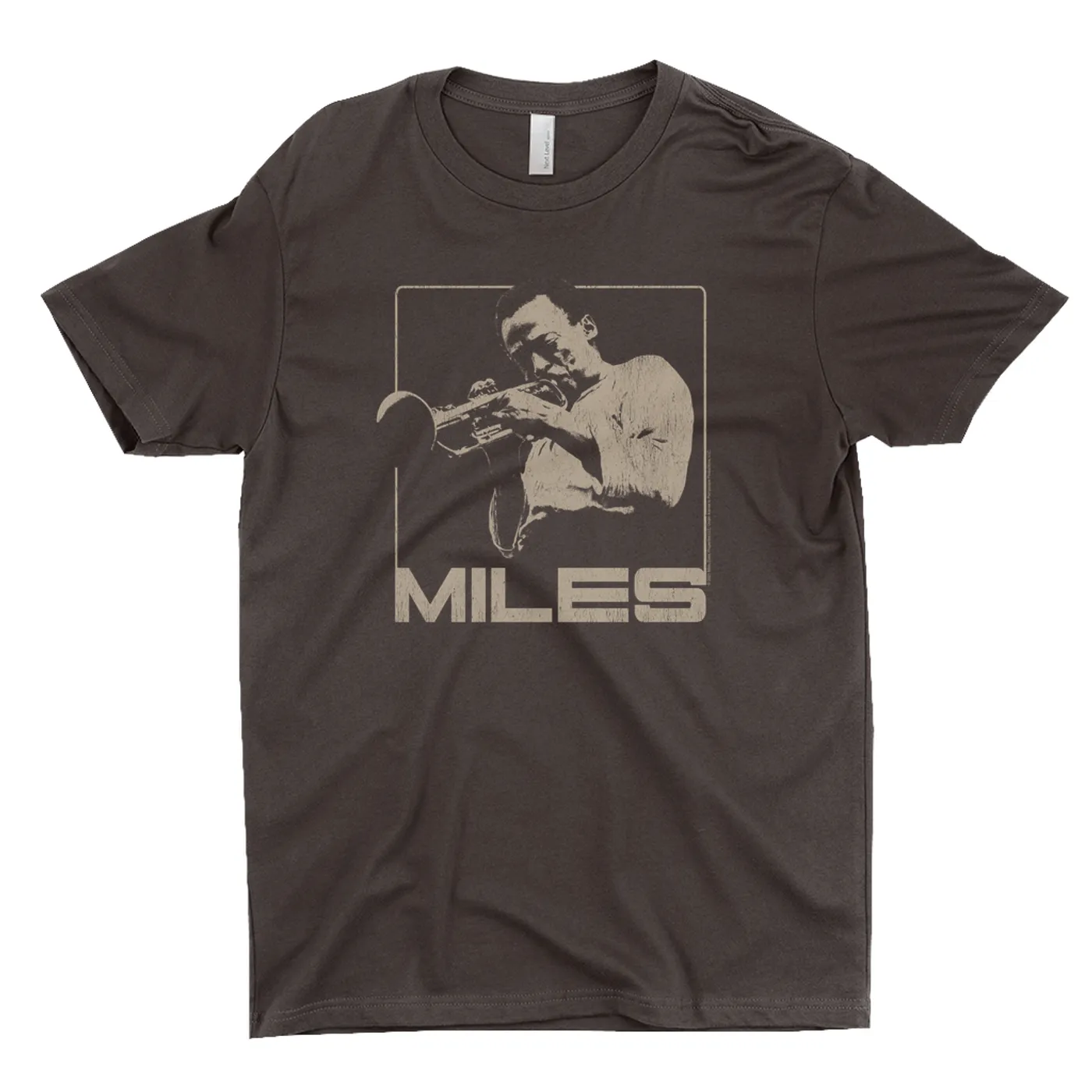 Miles Davis T-Shirt | Miles Playing Trumpet Distressed Design Miles Davis Shirt (Merchbar Exclusive)