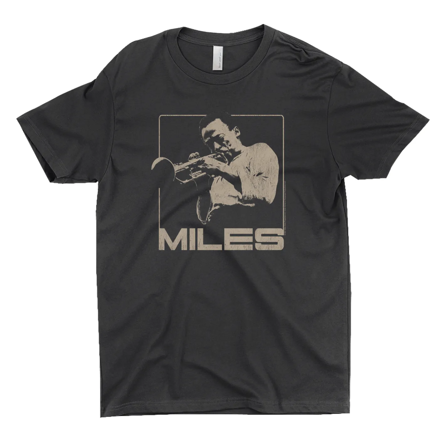 Miles Davis T-Shirt | Miles Playing Trumpet Distressed Design Miles Davis Shirt (Merchbar Exclusive)