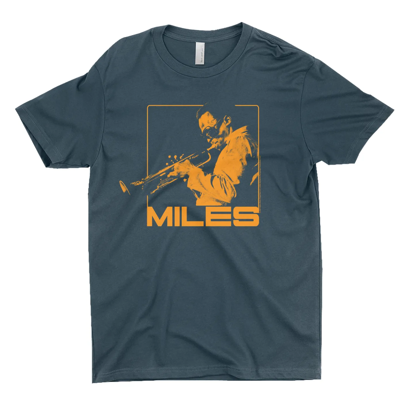 Miles Davis T-Shirt | Miles Playing Trumpet Orange Design Miles Davis Shirt