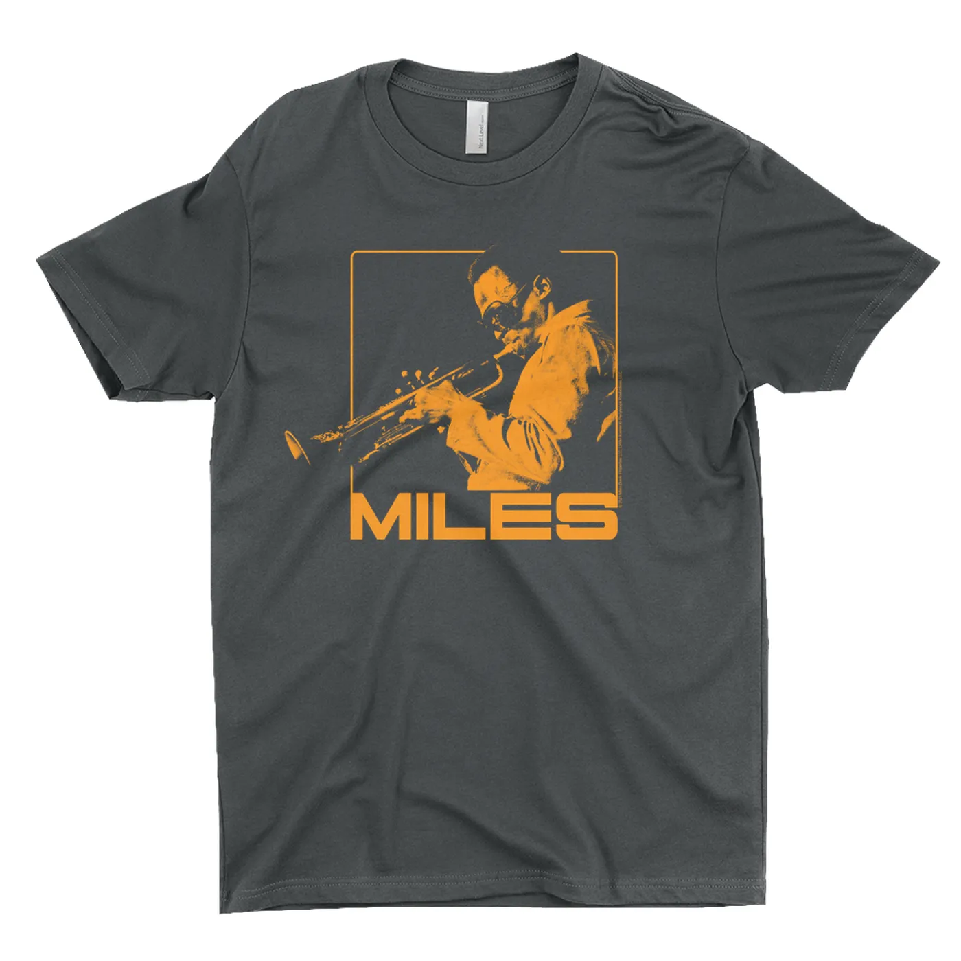 Miles Davis T-Shirt | Miles Playing Trumpet Orange Design Miles Davis Shirt