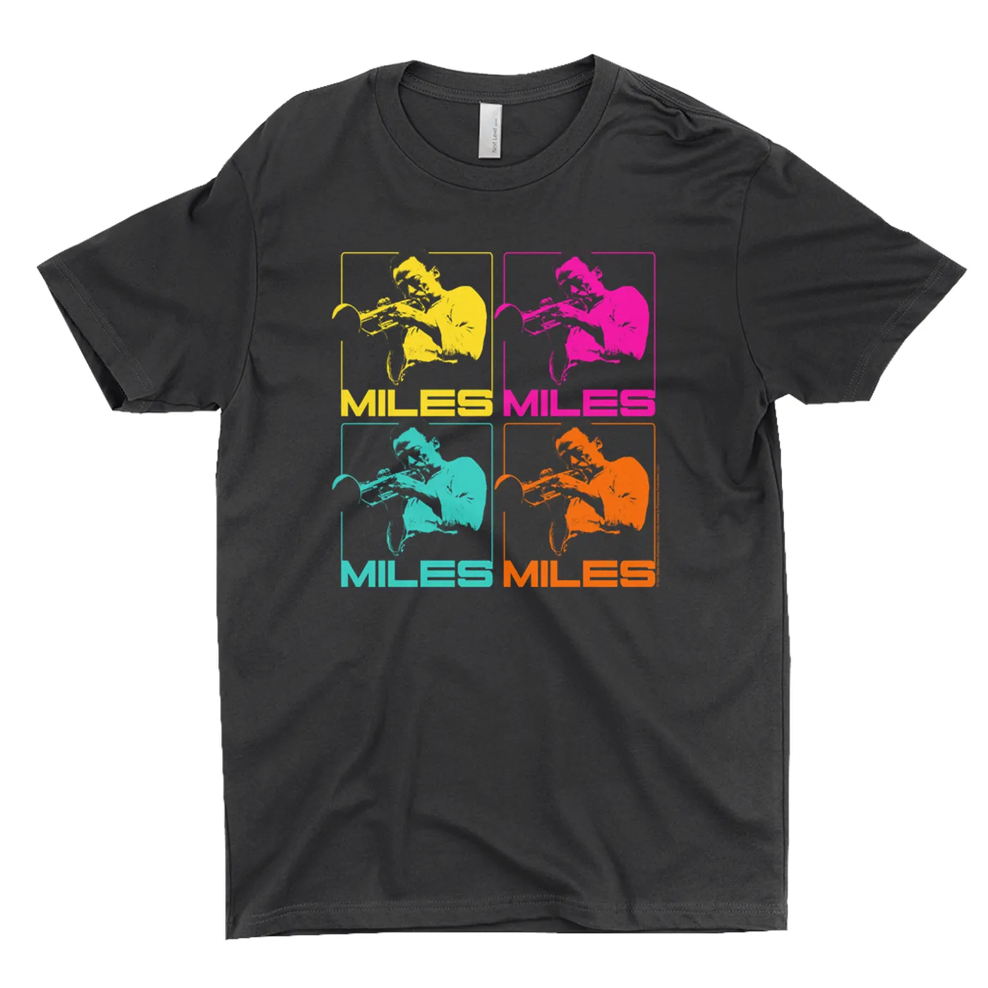 Miles Davis T-Shirt | Miles Playing Trumpet Pop Art Design Miles Davis Shirt (Merchbar Exclusive)