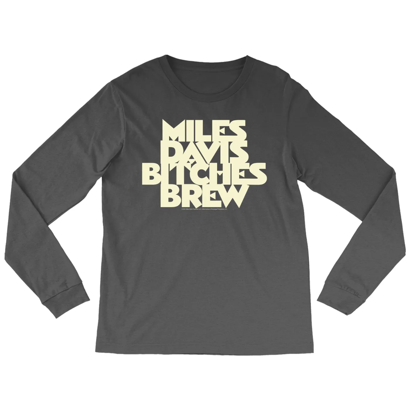 Miles Davis Long Sleeve Shirt | Bitches Brew White Logo Miles Davis Shirt