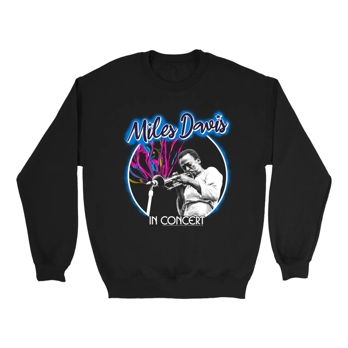 Miles Davis Sweatshirt | Miles In Concert Colorful Design Miles Davis Sweatshirt