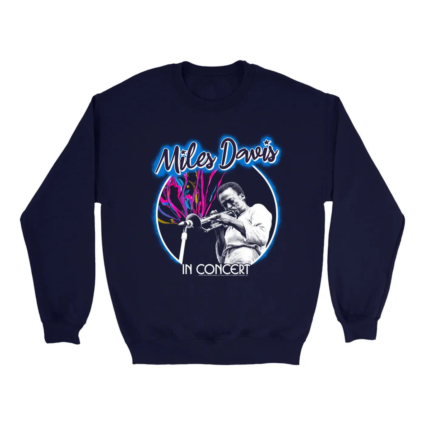 Miles Davis Sweatshirt | Miles In Concert Colorful Design Miles Davis Sweatshirt