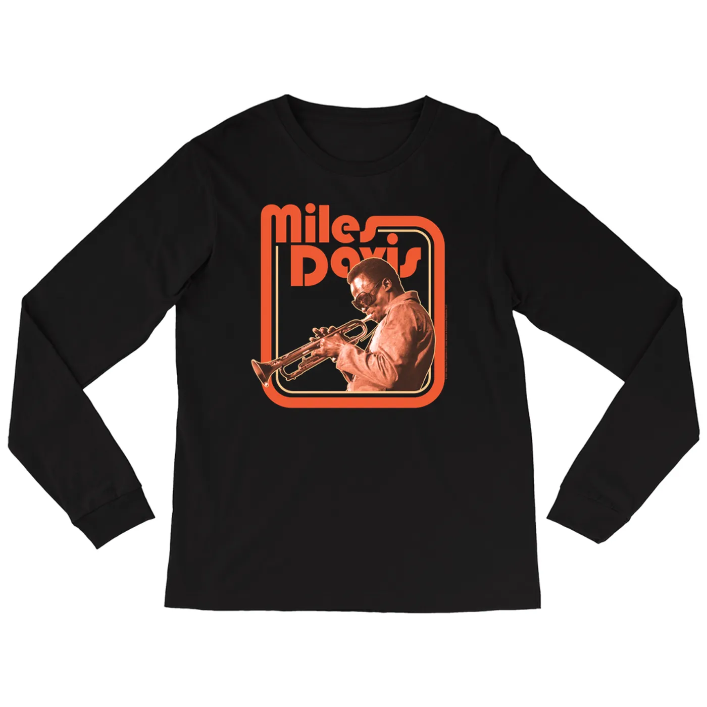 Miles Davis Long Sleeve Shirt | Young Miles Retro Image Miles Davis Shirt