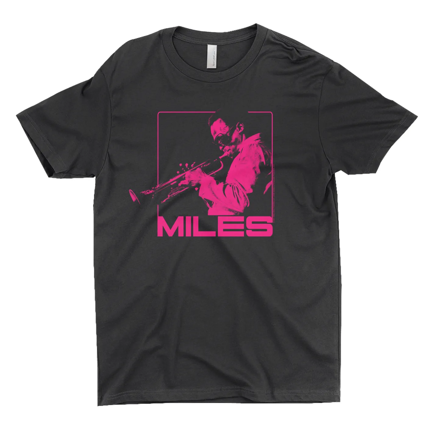 Miles Davis T-Shirt | Miles Playing Trumpet Hot Pink Design Miles Davis Shirt