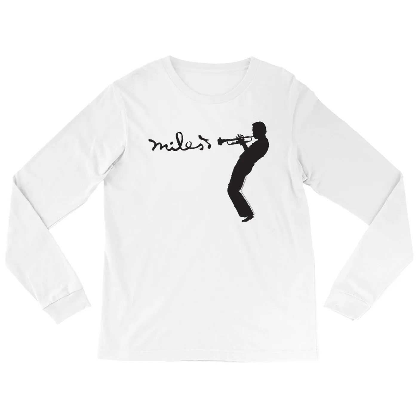 Miles Davis Long Sleeve Shirt | Miles Playing Trumpet Logo Miles Davis Shirt