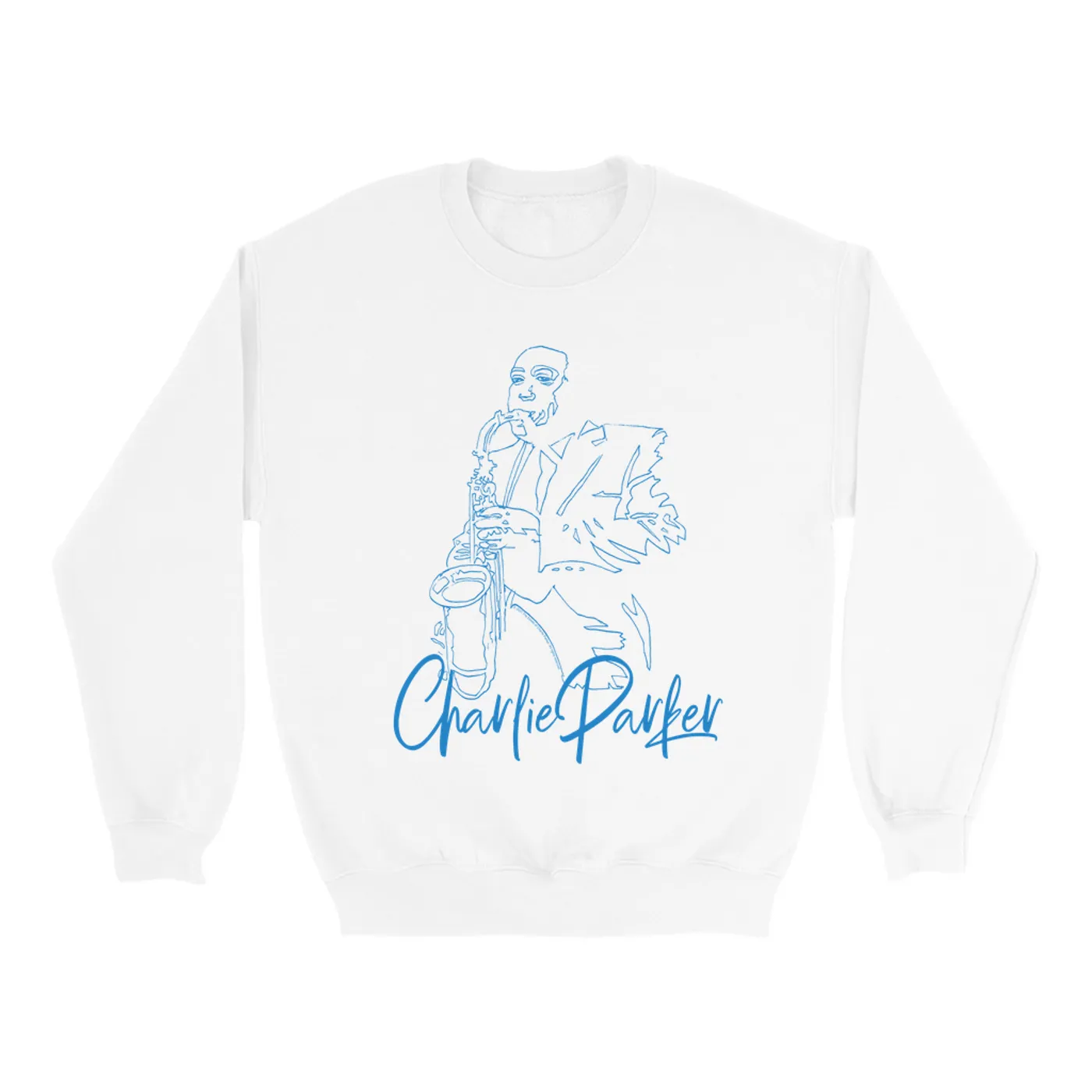 Charlie Parker Sweatshirt | Charlie Blue Line Portrait Image Charlie Parker Sweatshirt (Merchbar Exclusive)
