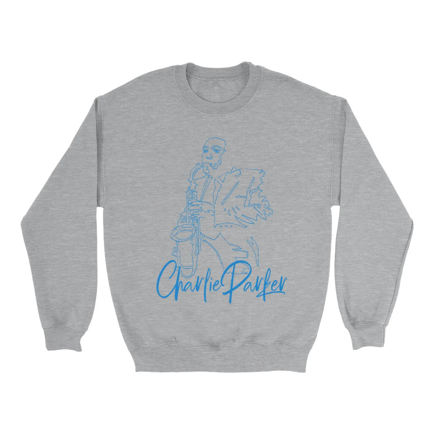 Charlie Parker Sweatshirt | Charlie Blue Line Portrait Image Charlie Parker Sweatshirt (Merchbar Exclusive)