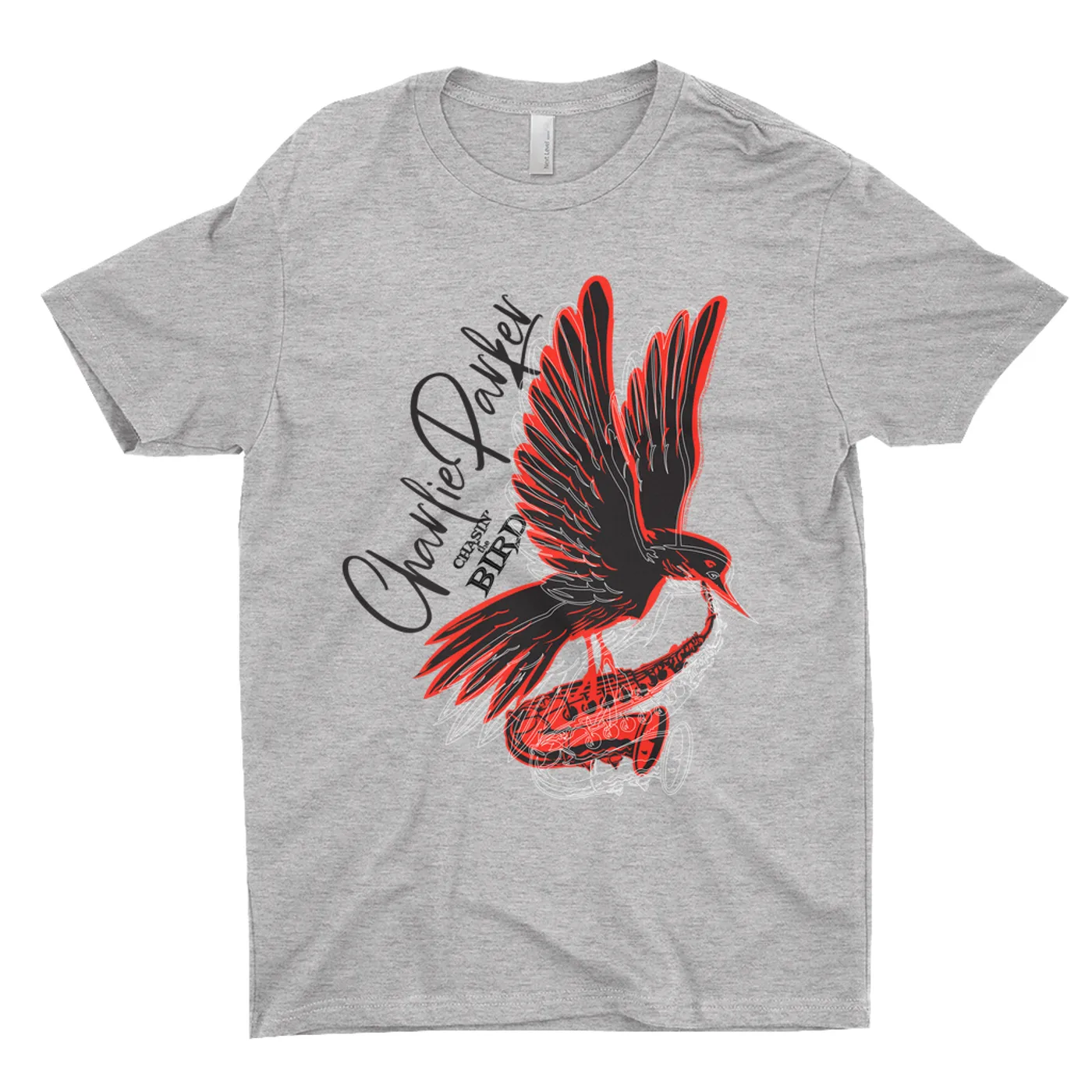 Charlie Parker T-Shirt | Chasin' The Bird Black And Red Design Charlie Parker Shirt