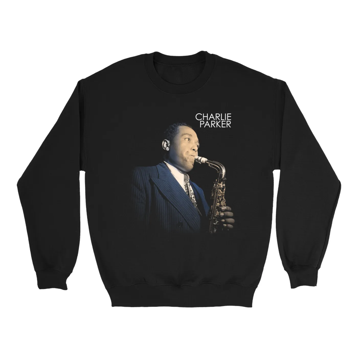 Charlie Parker Sweatshirt | Charlie Parker Trumpet Glow Design Charlie Parker Sweatshirt