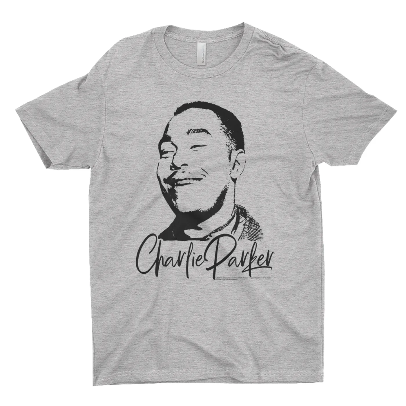 Charlie Parker T-Shirt | Grinning Charlie With Logo Design Charlie Parker Shirt (Merchbar Exclusive)
