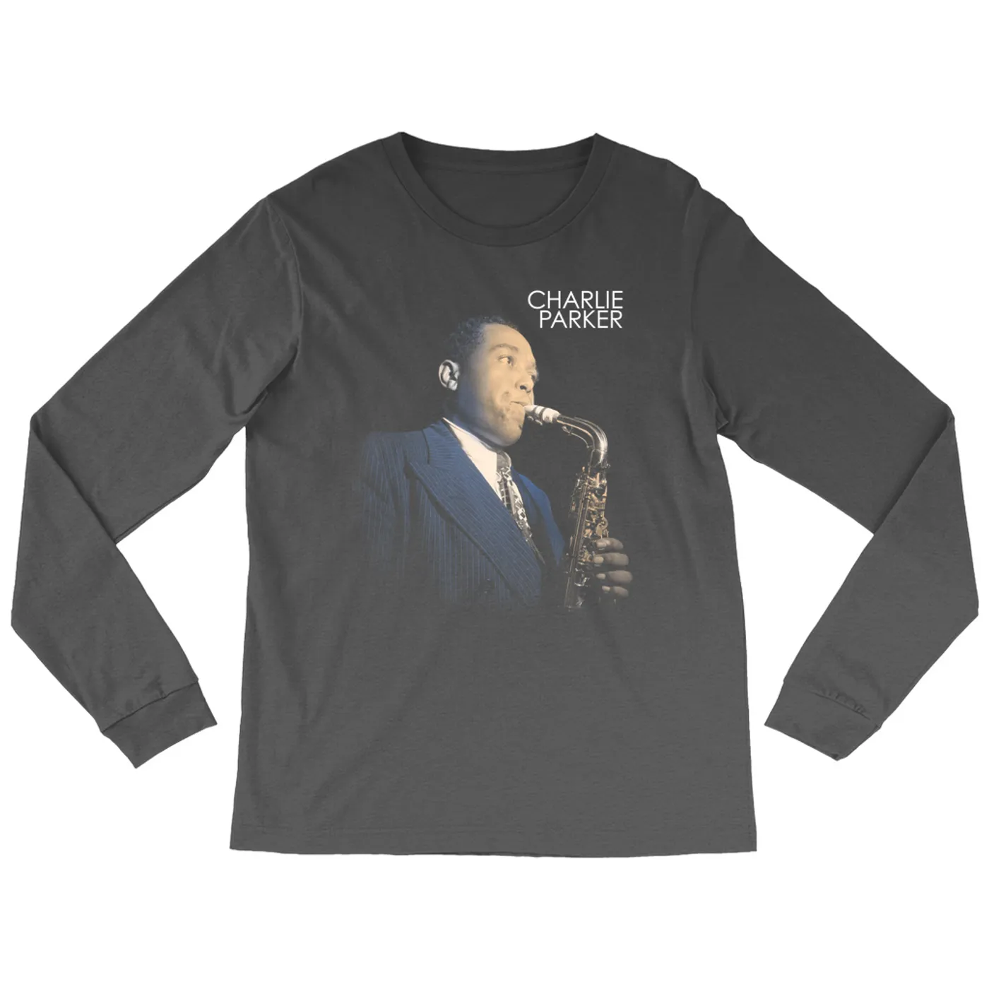 Charlie Parker Long Sleeve Shirt | Charlie Parker Trumpet Glow Design Charlie Parker Shirt