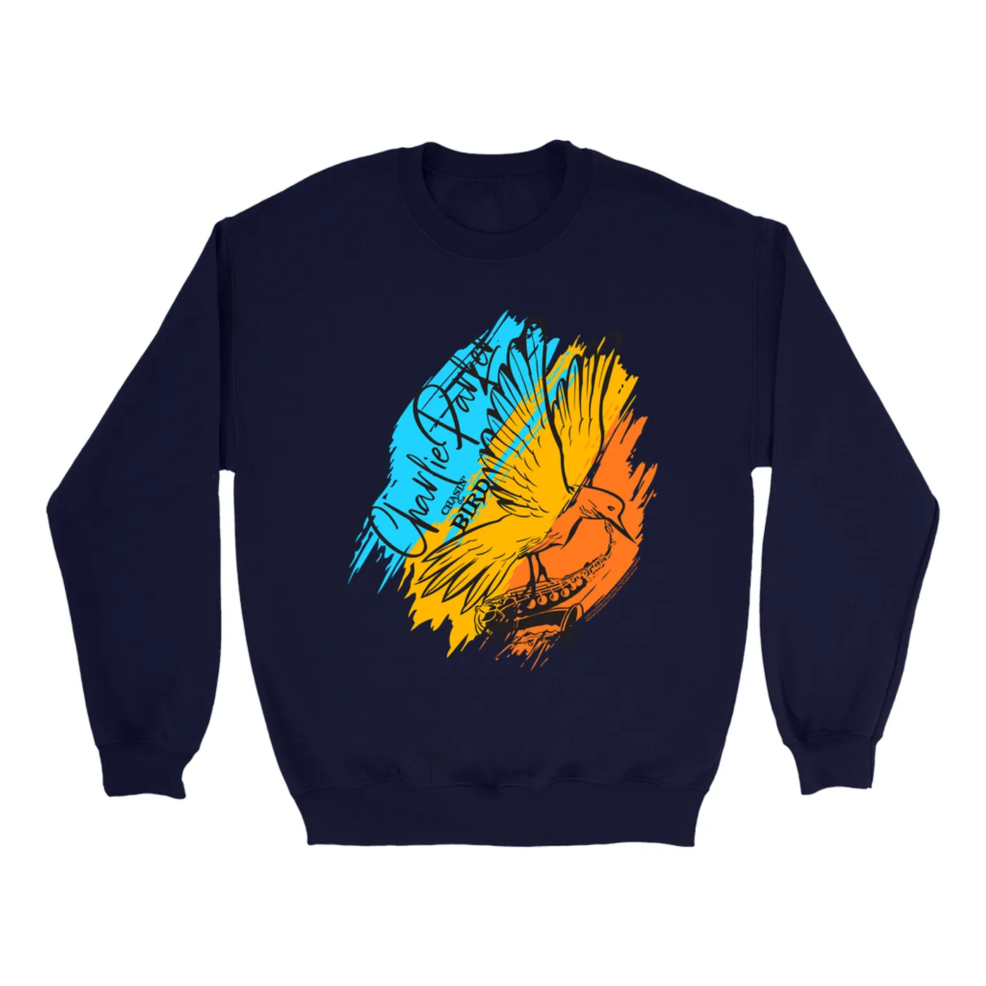 Charlie Parker Sweatshirt | Chasin' The Bird Colorful Brush Stroke Image Charlie Parker Sweatshirt