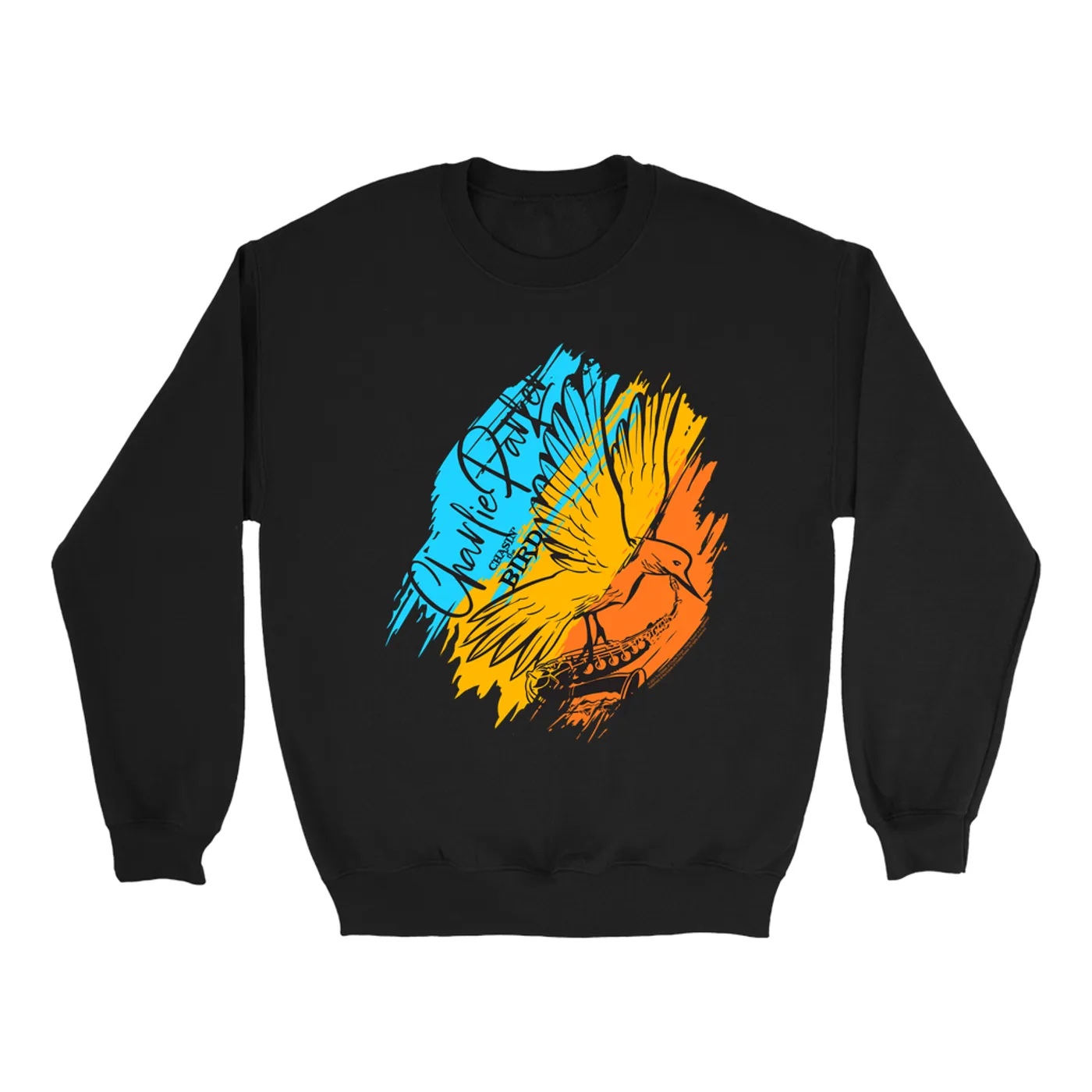 Charlie Parker Sweatshirt | Chasin' The Bird Colorful Brush Stroke Image Charlie Parker Sweatshirt
