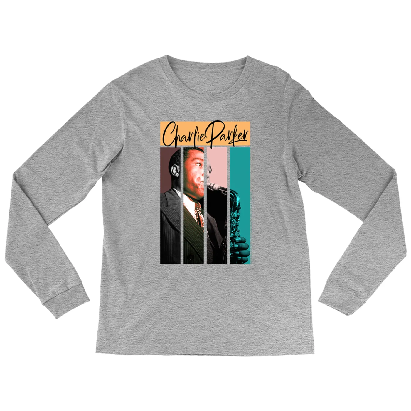 Charlie Parker Long Sleeve Shirt | Multi-Color Charlie Photo Design Charlie Parker Shirt