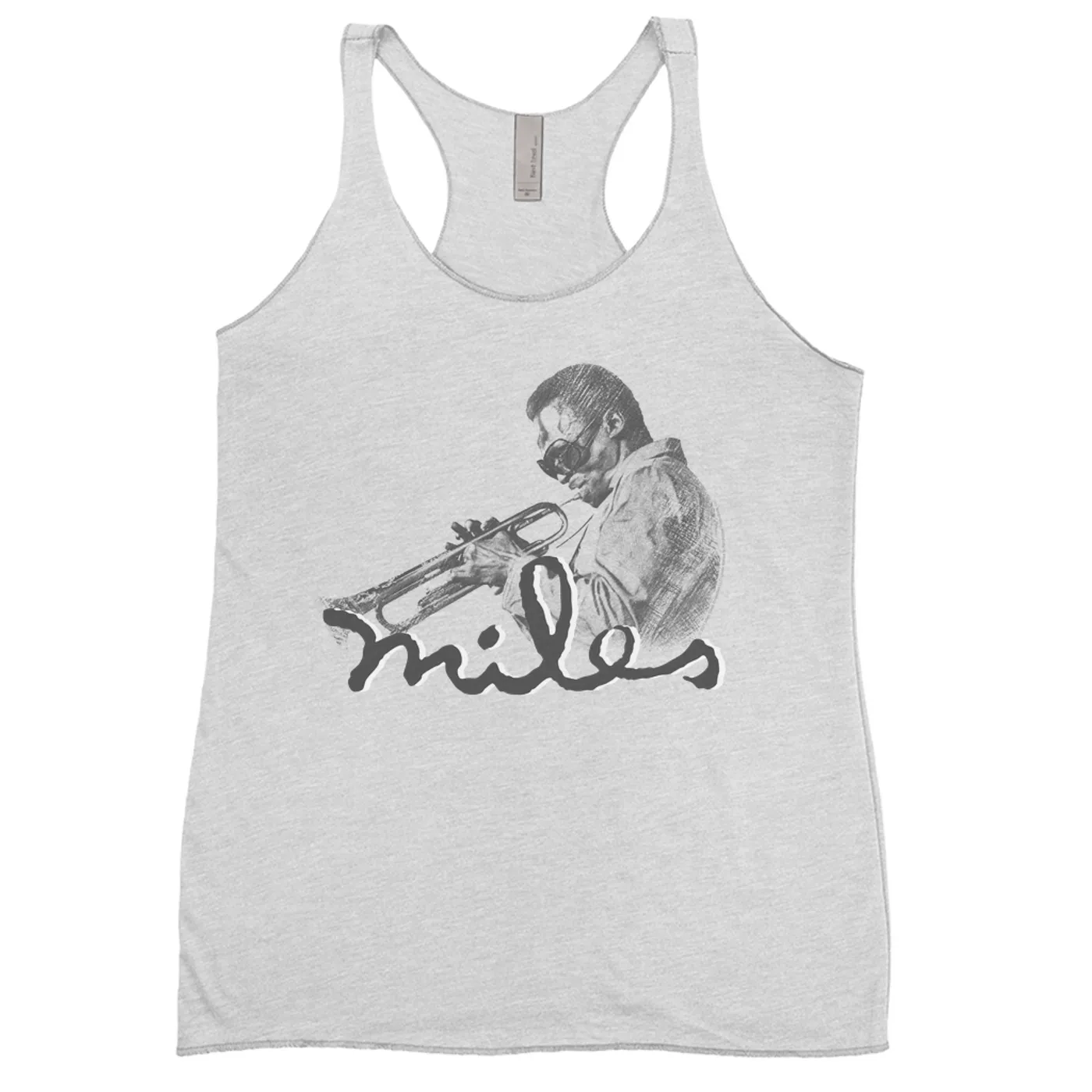 Miles Davis Ladies' Tank Top | Miles Playing Trumpet Pencil Sketch Miles Davis Shirt