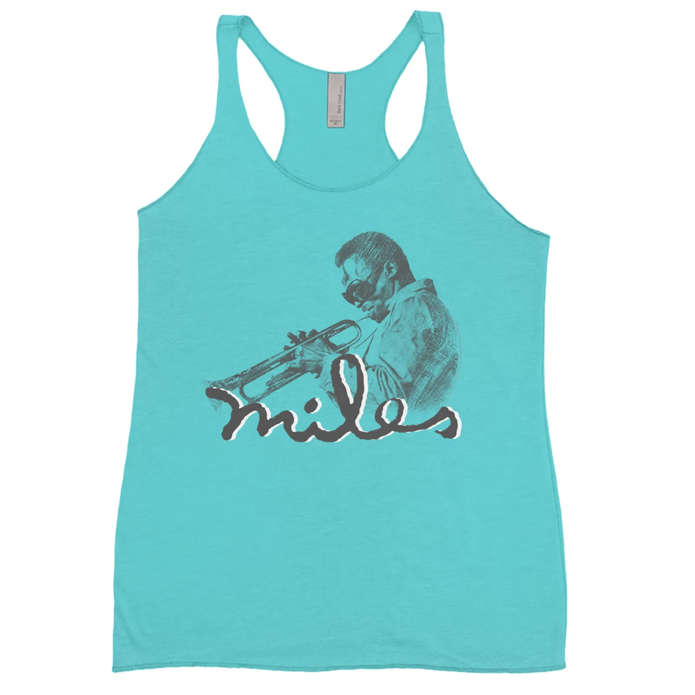 Miles Davis Ladies' Tank Top | Miles Playing Trumpet Pencil Sketch Miles Davis Shirt