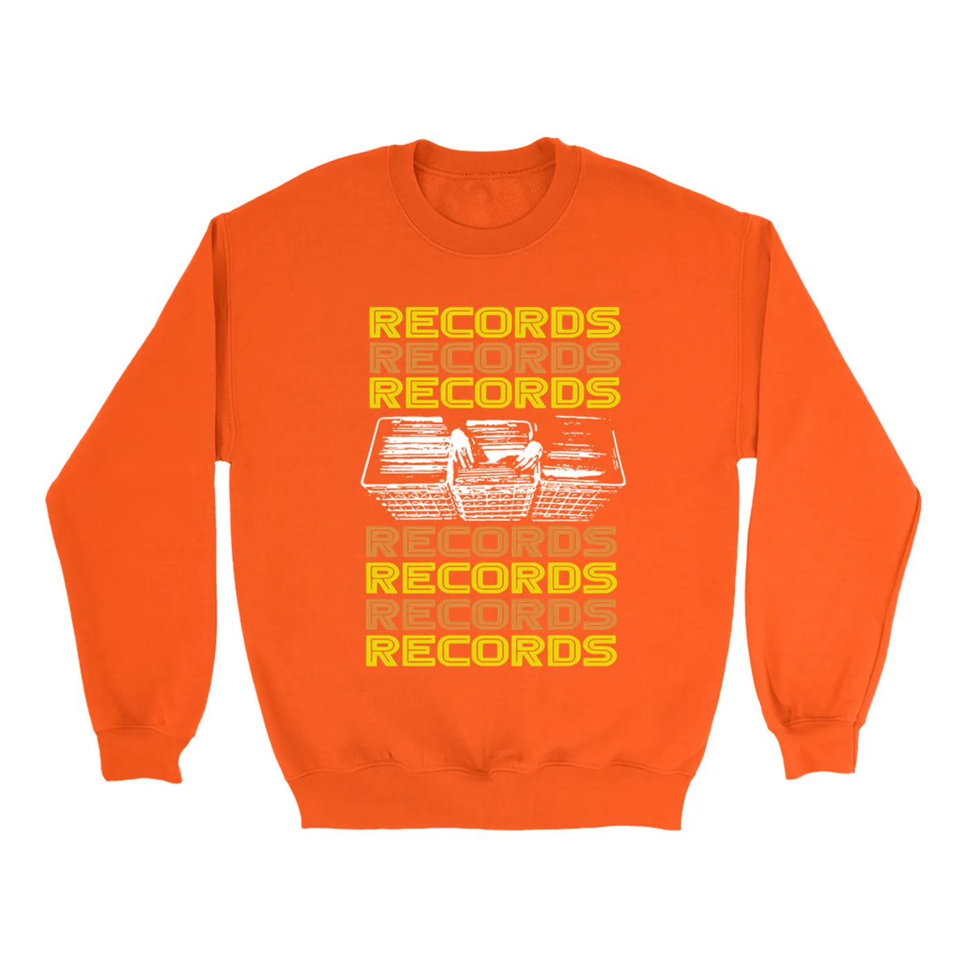 Merchbar Music Life Colorful Sweatshirt | Milk Crate Digger Merchbar Music Life Sweatshirt