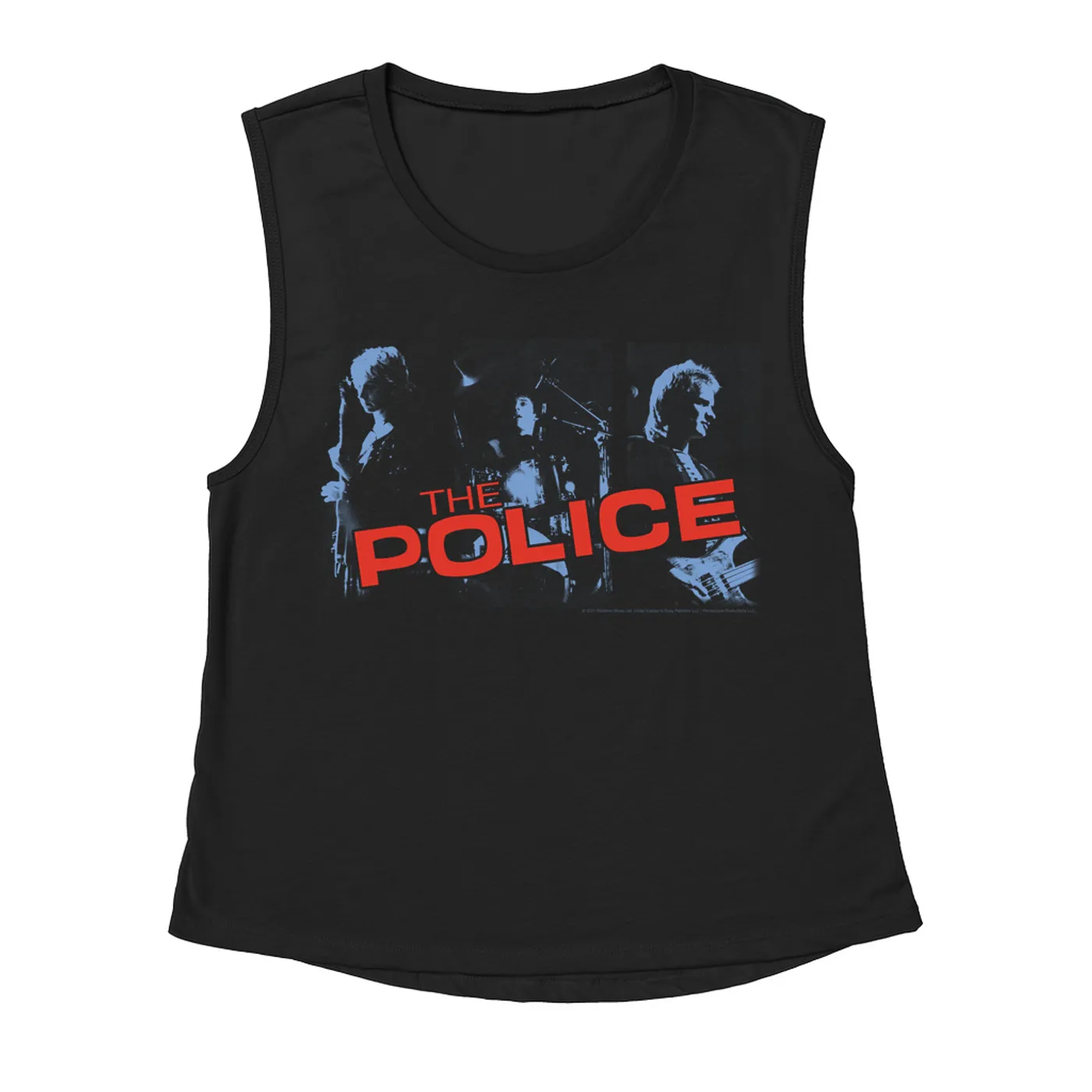 The Police Ladies' Muscle Tank Top | The Police Band Photo And Logo Red The Police Shirt
