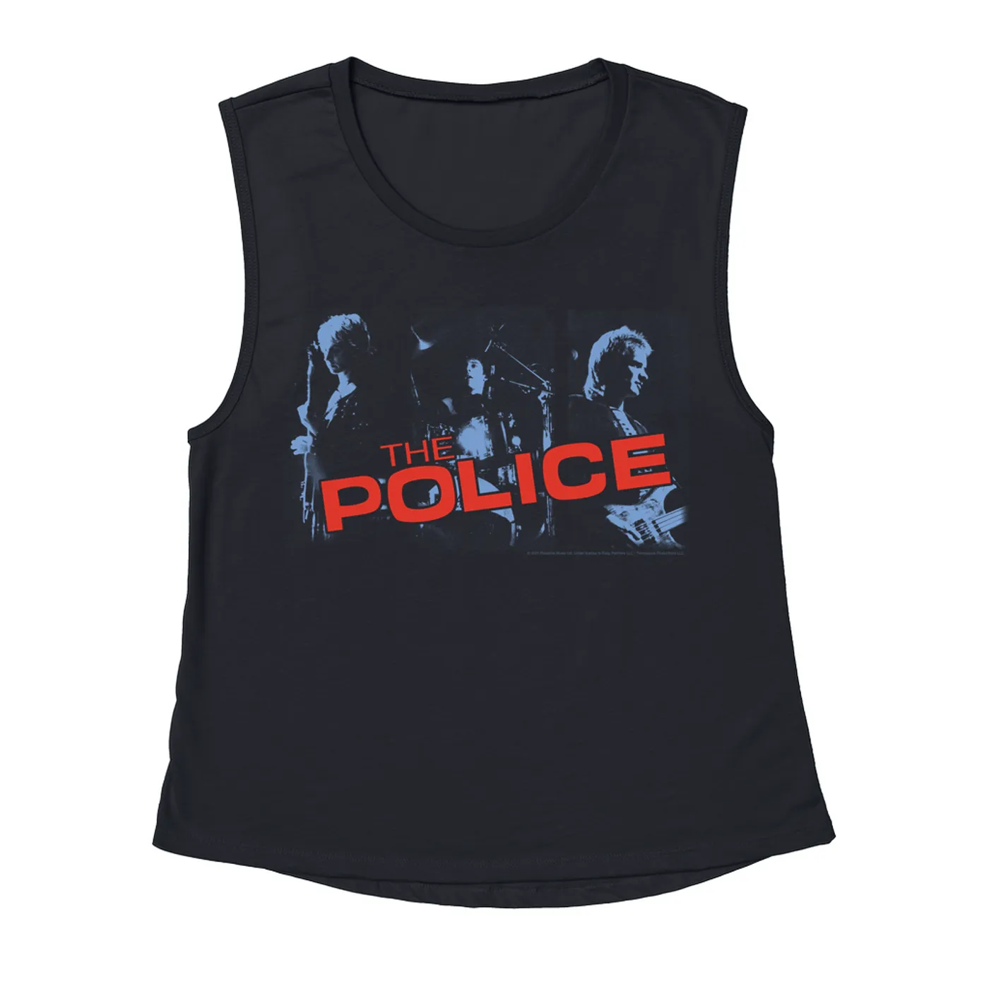 The Police Ladies' Muscle Tank Top | The Police Band Photo And Logo Red The Police Shirt