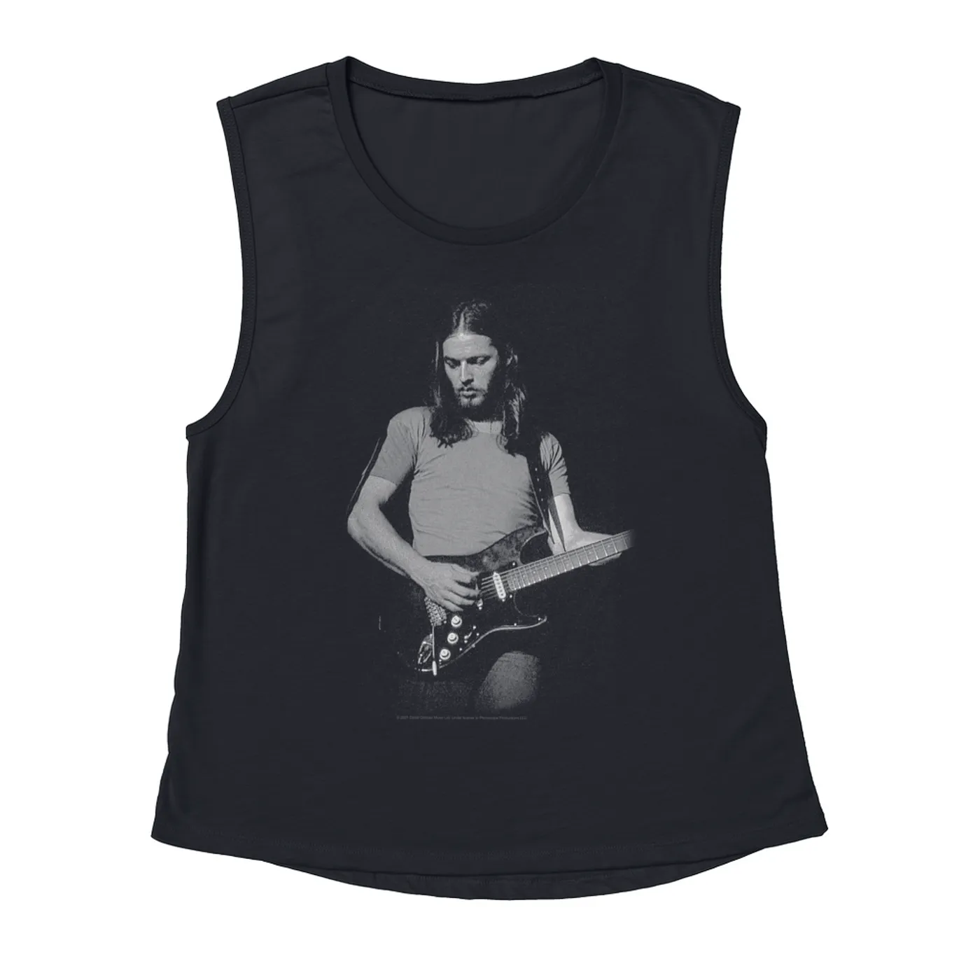 David Gilmour Ladies' Muscle Tank Top | The Early Years Playing Guitar David Gilmour Shirt