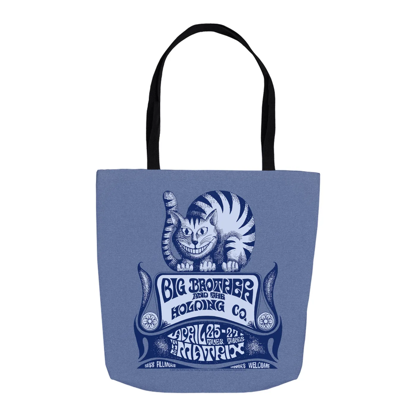 Big Brother & The Holding Company Tote Bag | Big Brother And The Holding Company Feat. Janis Joplin The Matrix Concert Flyer Big Brother and The Holding Company Bag (Merchbar Exclusive)
