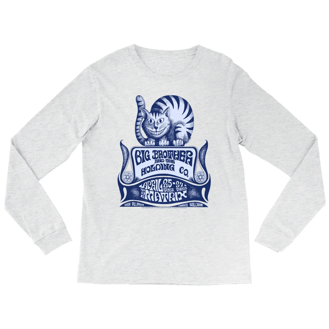 Big Brother & The Holding Company Heather Long Sleeve Shirt | Big Brother And The Holding Company Feat. Janis Joplin The Matrix Concert Flyer Big Brother and The Holding Company Shirt