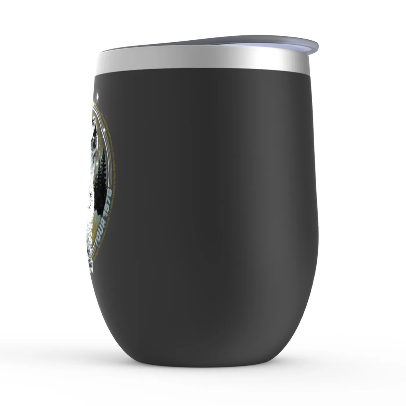 Bad Company Wine Tumbler | Wolf Pack Tour 1976 Distressed Bad Company Stemless Wine Tumbler (Merchbar Exclusive)