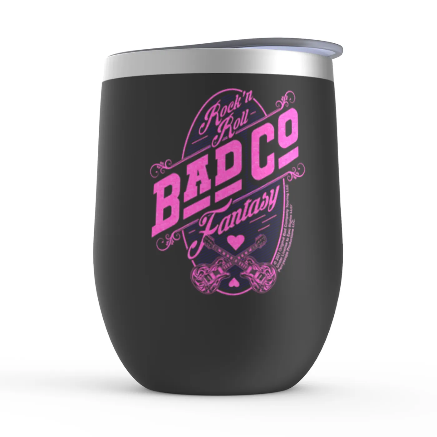 Bad Company Wine Tumbler | Rock N' Roll Fantasy Pink Bad Company Stemless Wine Tumbler (Merchbar Exclusive)