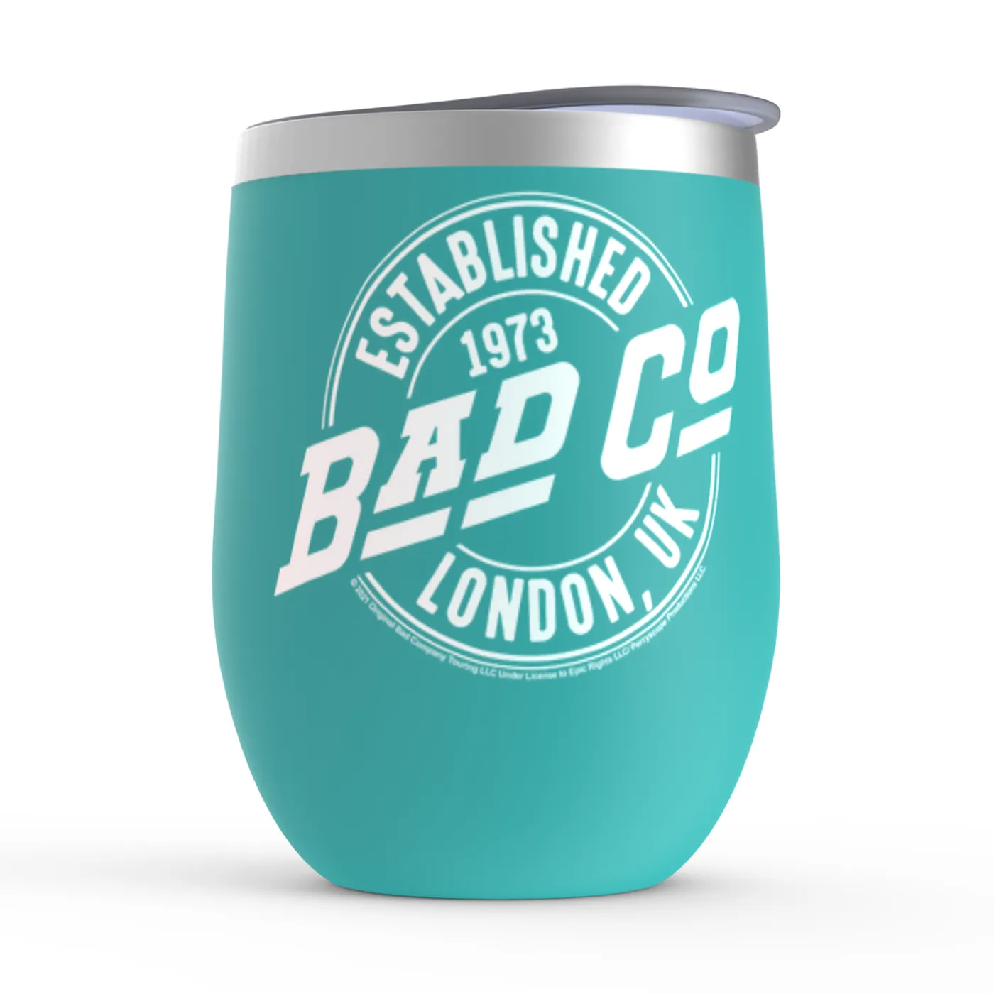 Bad Company Wine Tumbler | Established 1973 London UK Logo Bad Company Stemless Wine Tumbler (Merchbar Exclusive)