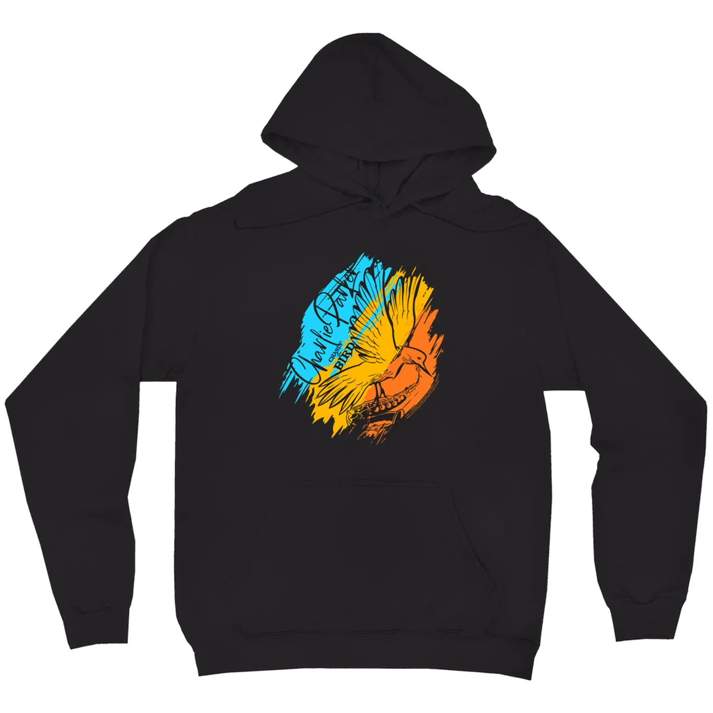 Charlie Parker Hoodie | Chasin' The Bird Colorful Brush Stroke Image Charlie Parker Hoodie