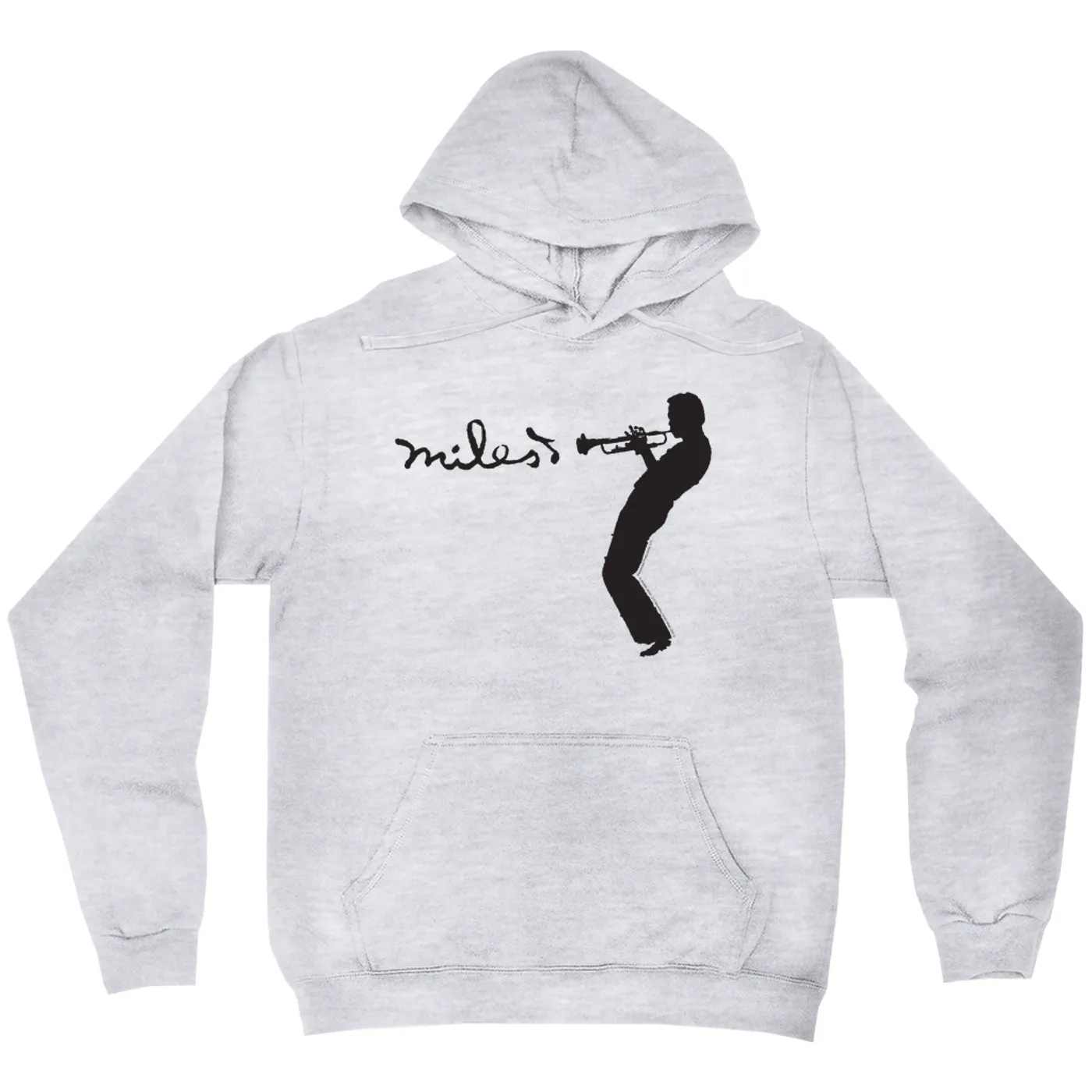 Miles Davis Hoodie | Miles Playing Trumpet Logo Miles Davis Hoodie