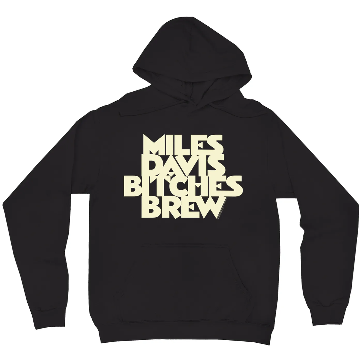 Miles Davis Hoodie | Bitches Brew White Logo Miles Davis Hoodie