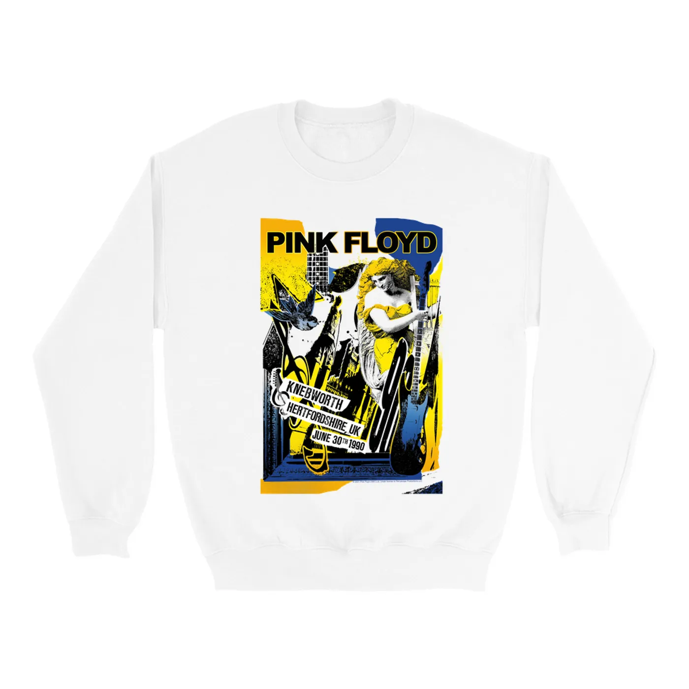 Pink Floyd Sweatshirt | Live At Hertfordshire UK Collage Concert Poster Pink Floyd Sweatshirt