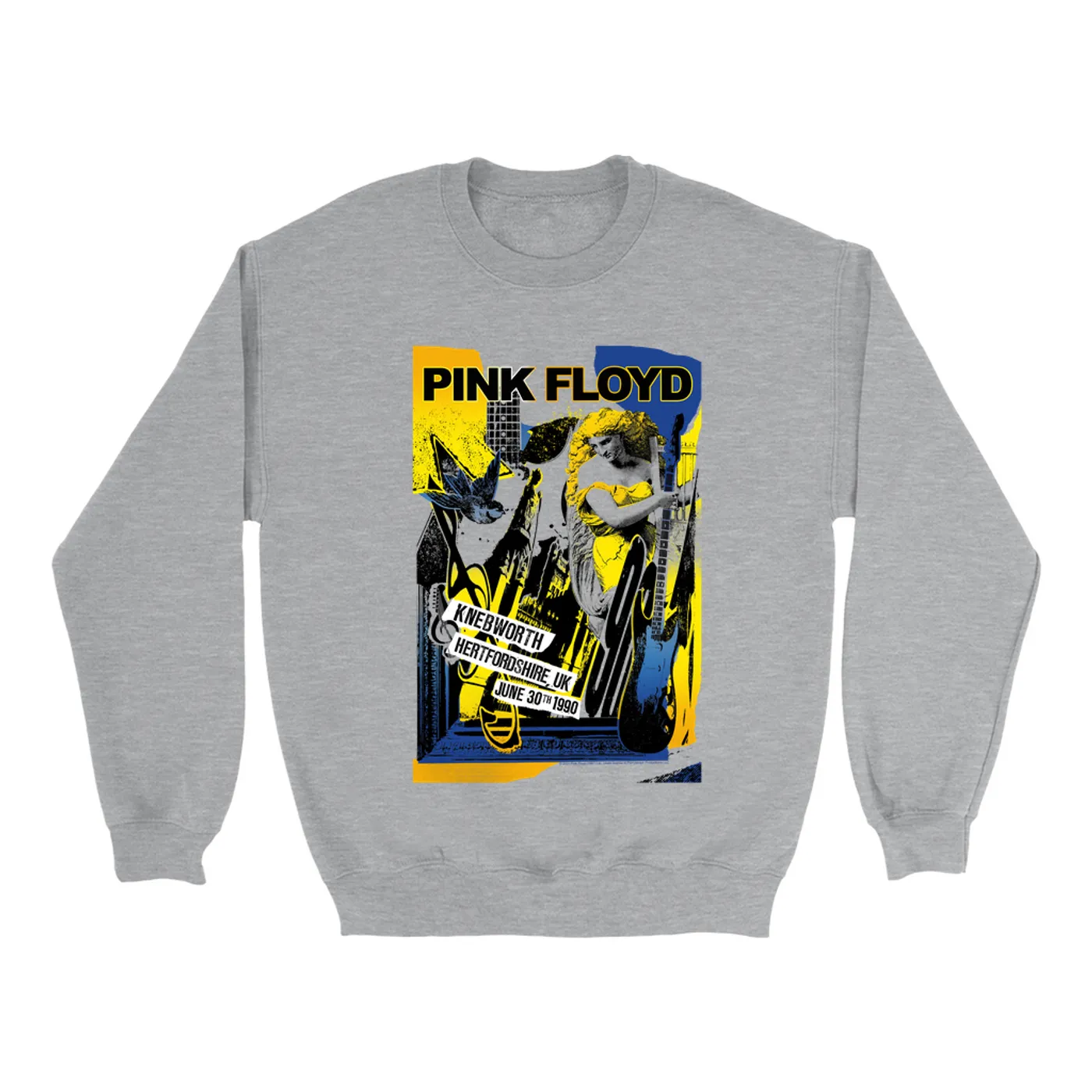 Pink Floyd Sweatshirt | Live At Hertfordshire UK Collage Concert Poster Pink Floyd Sweatshirt