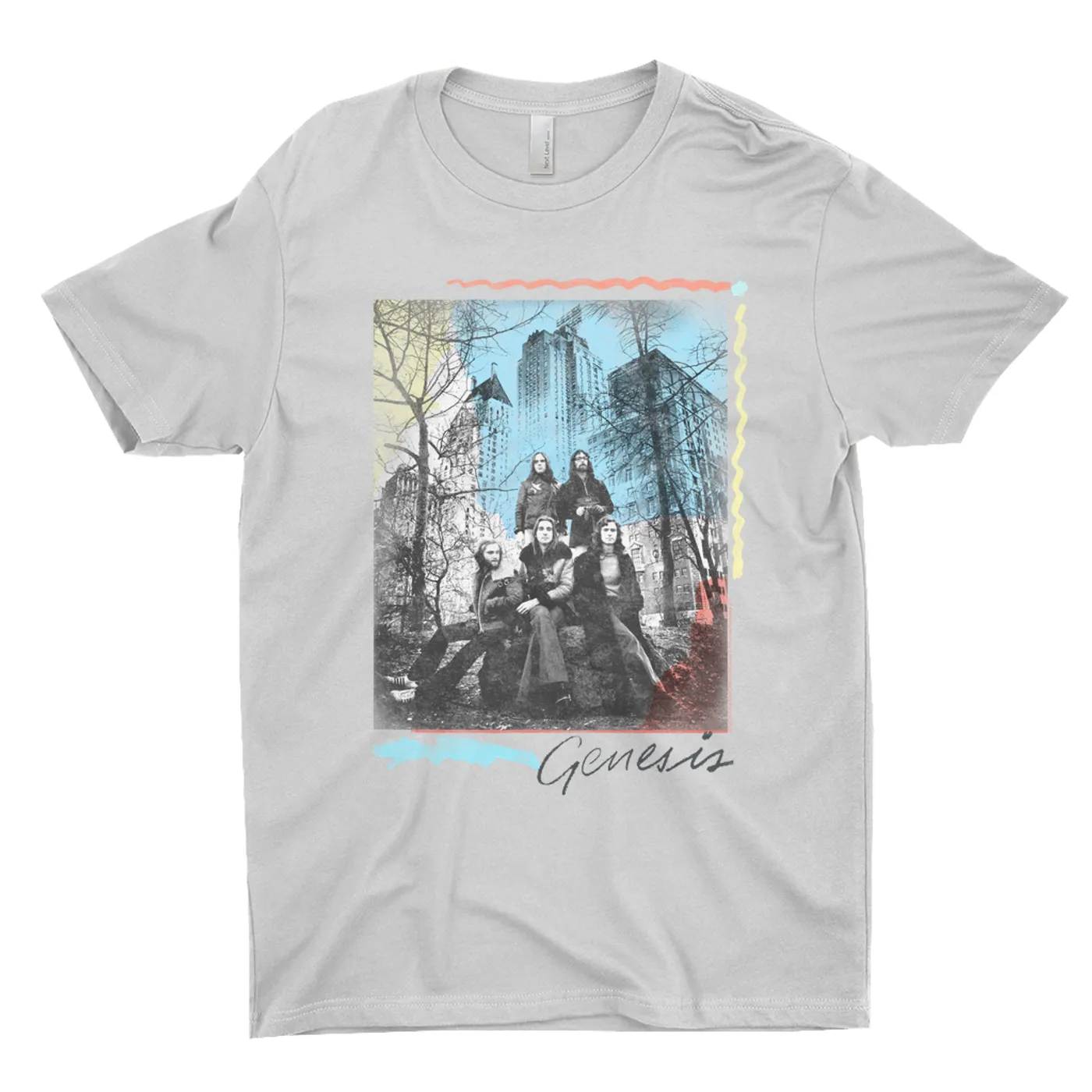 Genesis T-Shirt | Colorful Watercolor Band Photo In NYC Genesis Shirt