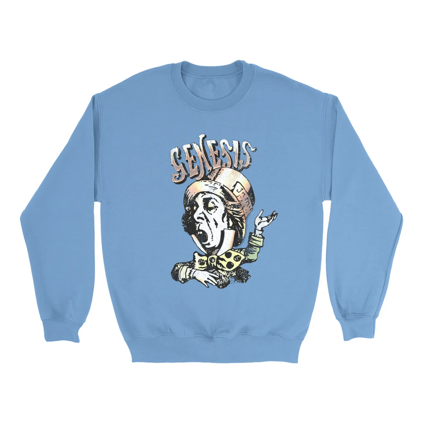 Genesis Bright Colored Sweatshirt | Metallic Mad Hatter Image Genesis Sweatshirt