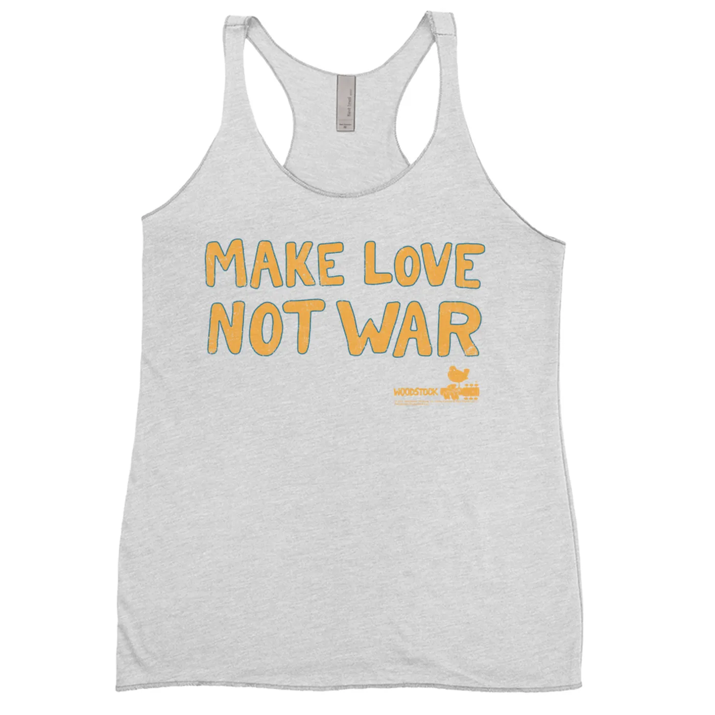 Woodstock Ladies' Tank Top | Make Love Not War Distressed Woodstock Shirt (Merchbar Exclusive)