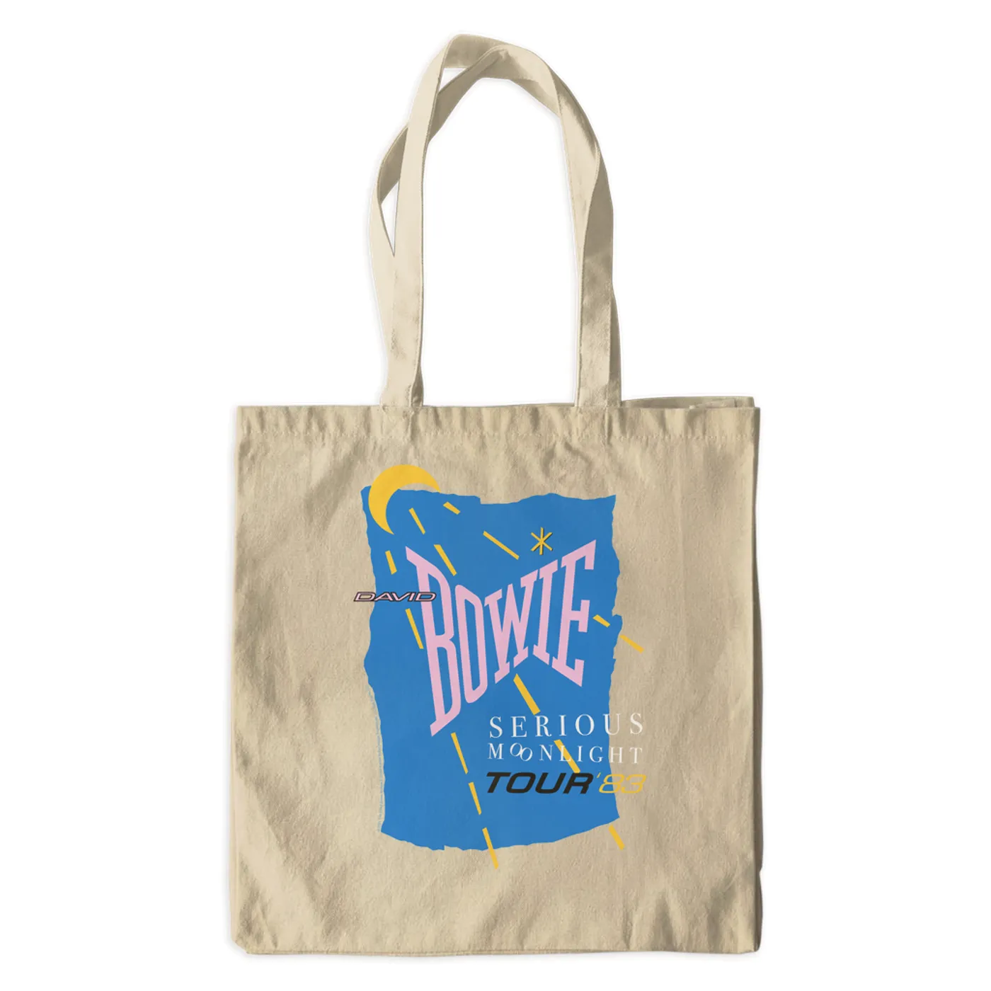 David Bowie Canvas Tote Bag | Serious Moonlight 1983 Tour David Bowie Bag (Merchbar Exclusive)