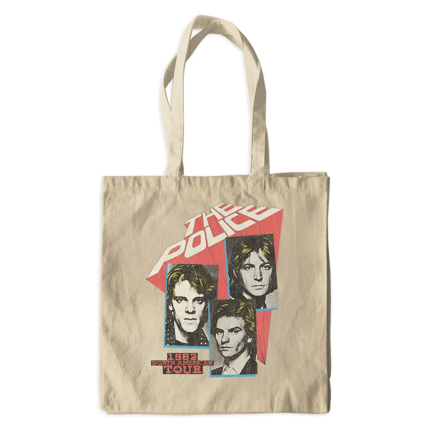 The Police Canvas Tote Bag | 1982 North American Tour Distressed The Police Bag