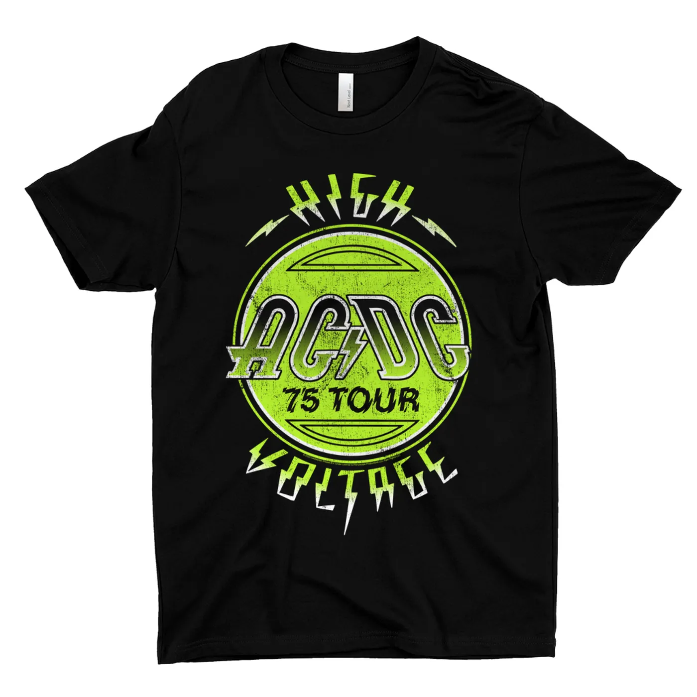 AC/DC T-Shirt | Electric Green High Voltage Design ACDC Shirt (Merchbar Exclusive)