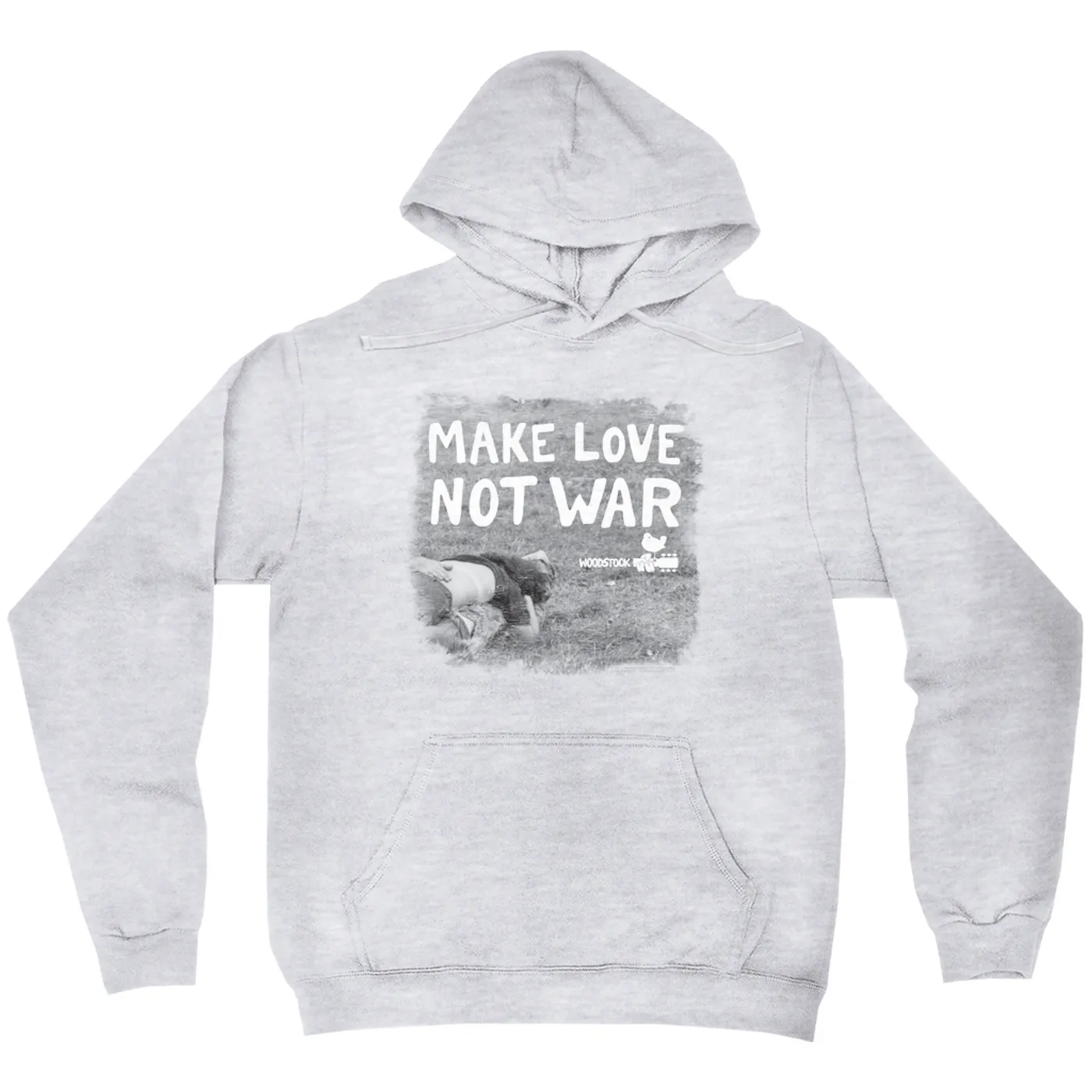 Woodstock Hoodie | Make Love Not War Famous Image Distressed Woodstock Hoodie
