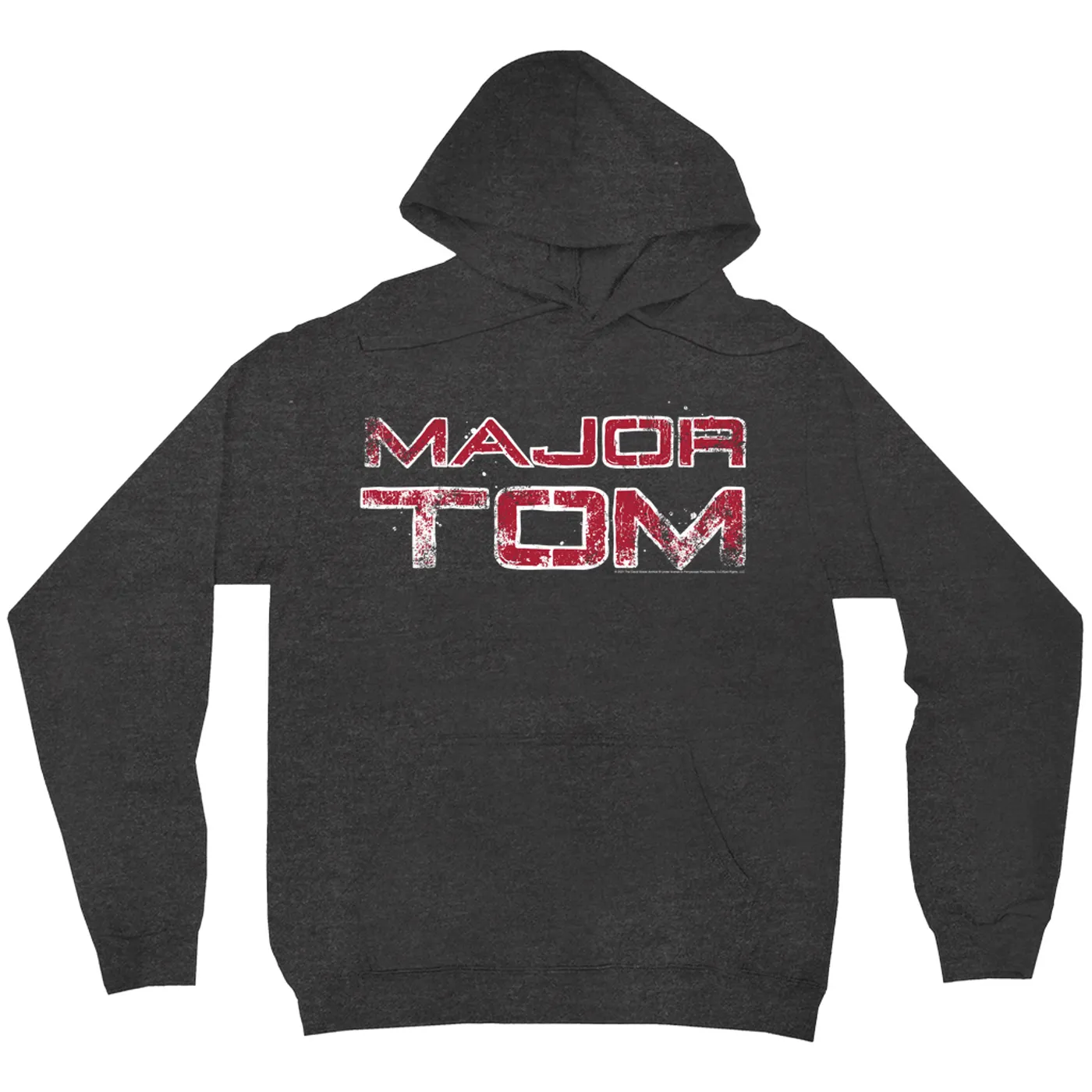 David Bowie Hoodie | Major Tom White Design Distressed David Bowie Hoodie (Merchbar Exclusive)